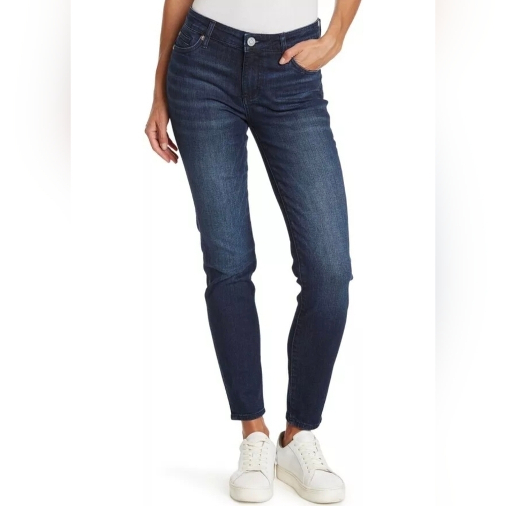 NWT Kut From The Kloth Sienna Mid Rise Skinny Ankle Jeans Dark Wash